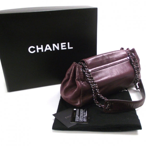 Chanel Lambskin Lax E/W Flap Purple 3 of 12