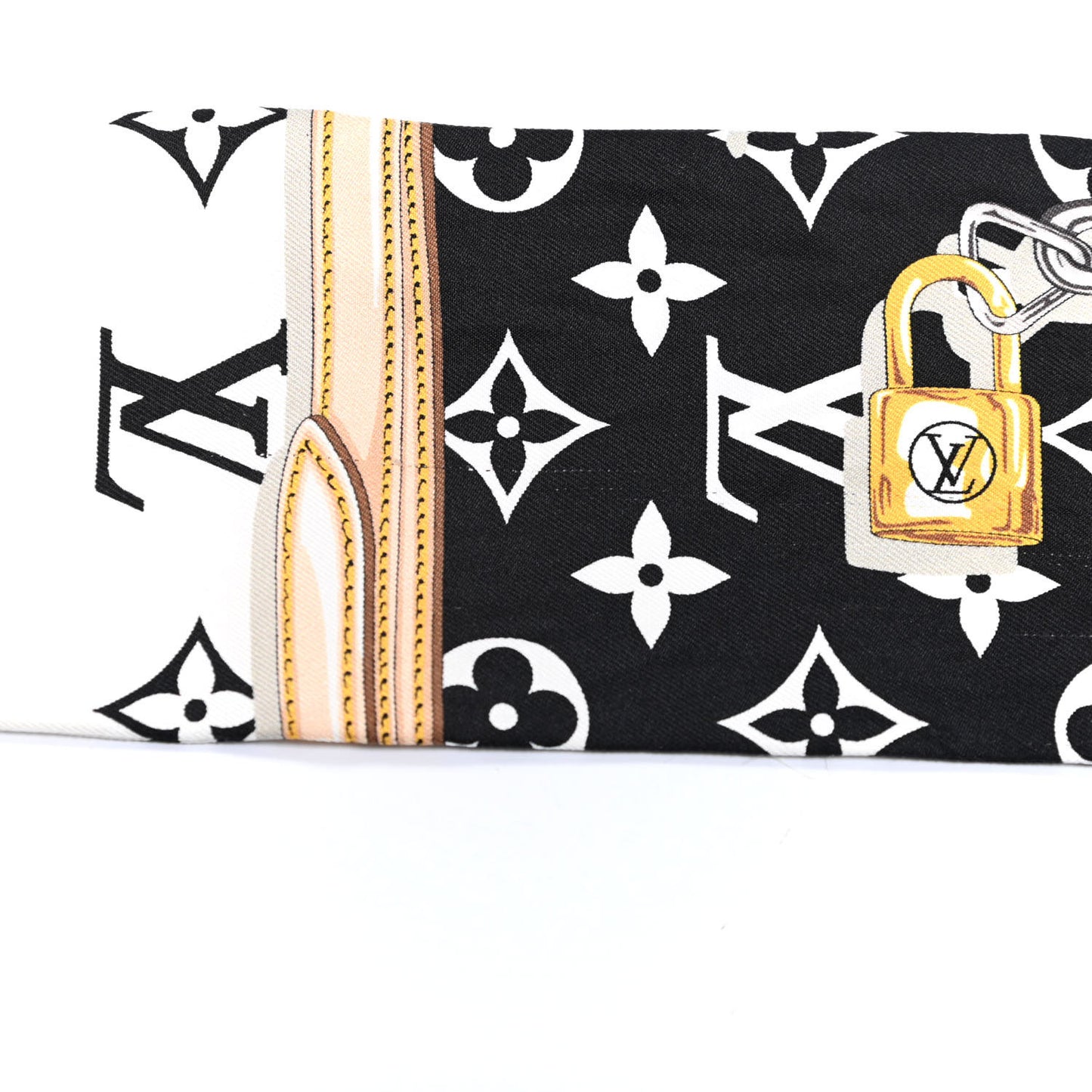 Silk Monogram Confidential Bandeau Black