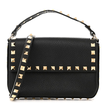Valentino Garavani Grained Calfskin Rockstud Crossbody Bag Black 1 of 10