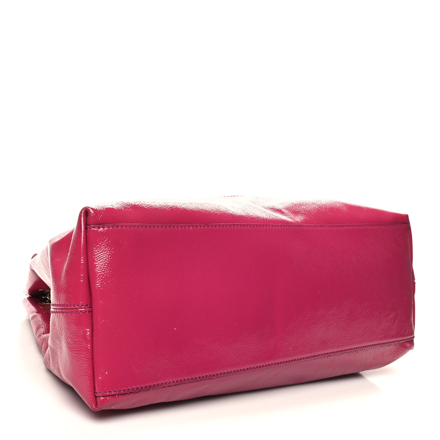 Vernice Naplack Medium Soho Chain Shoulder Bag Bright Bouganville