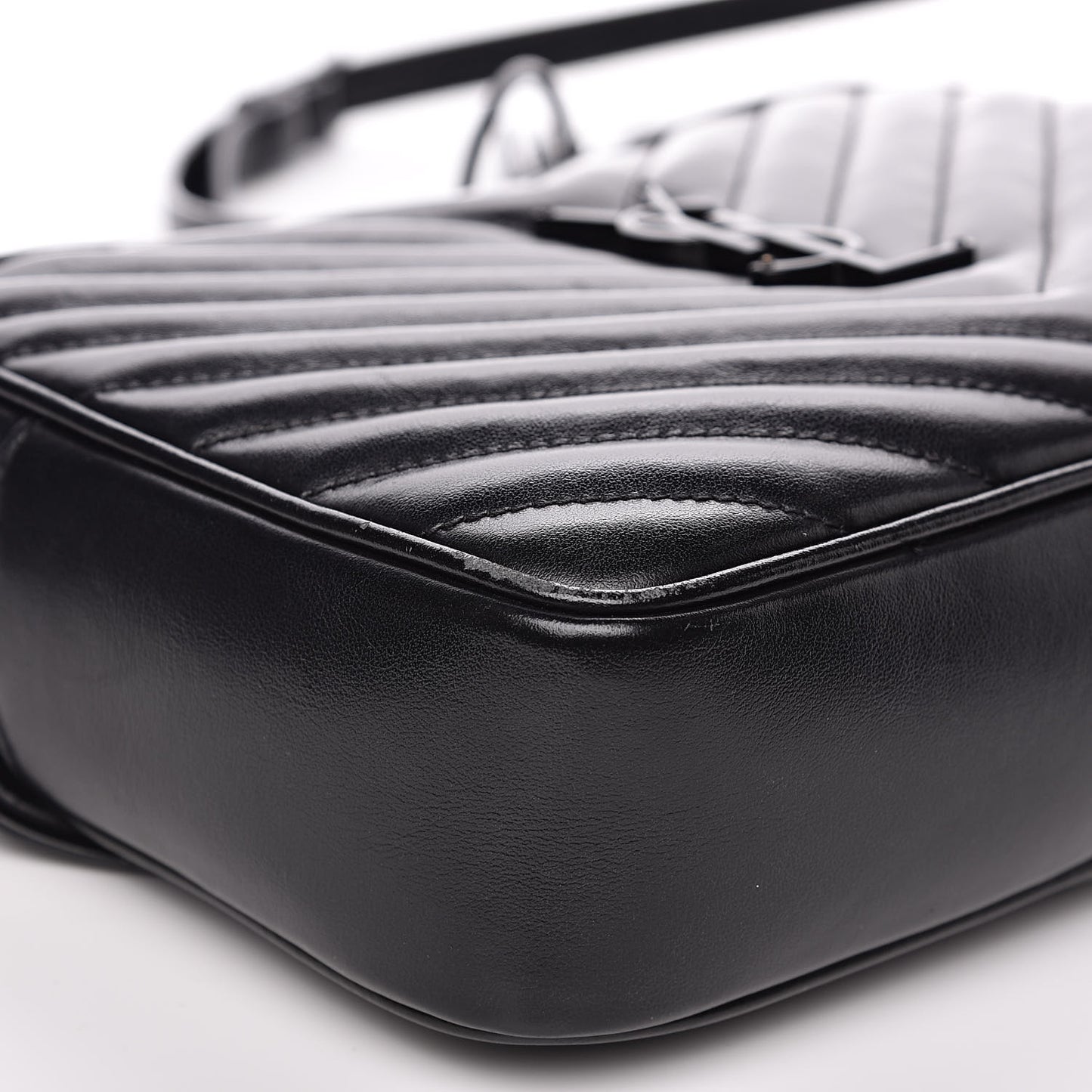 Calfskin Matelasse Monogram Lou Camera Bag Black
