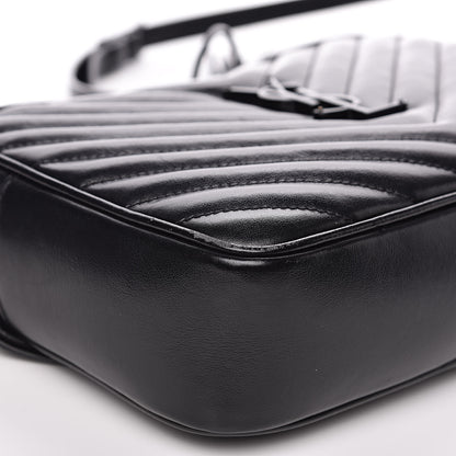 Saint Laurent Calfskin Matelasse Monogram Lou Camera Bag Black 8 of 12