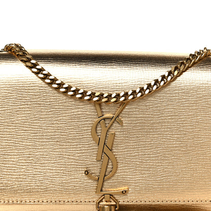 Saint Laurent Metallic Calfskin Small Classic Monogram Kate Tassel Satchel Gold 9 of 11