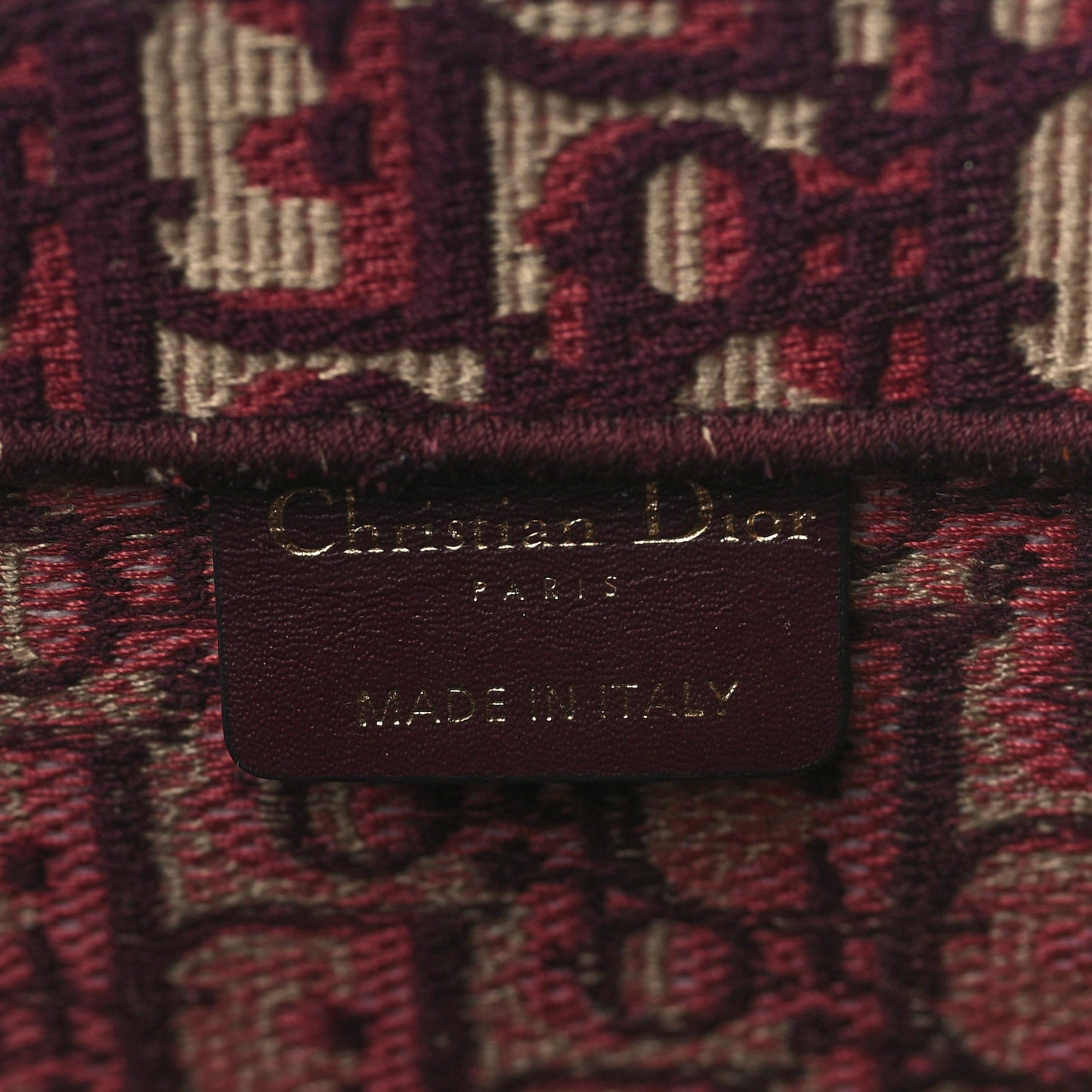 Oblique Medium Book Tote Burgundy Multicolor