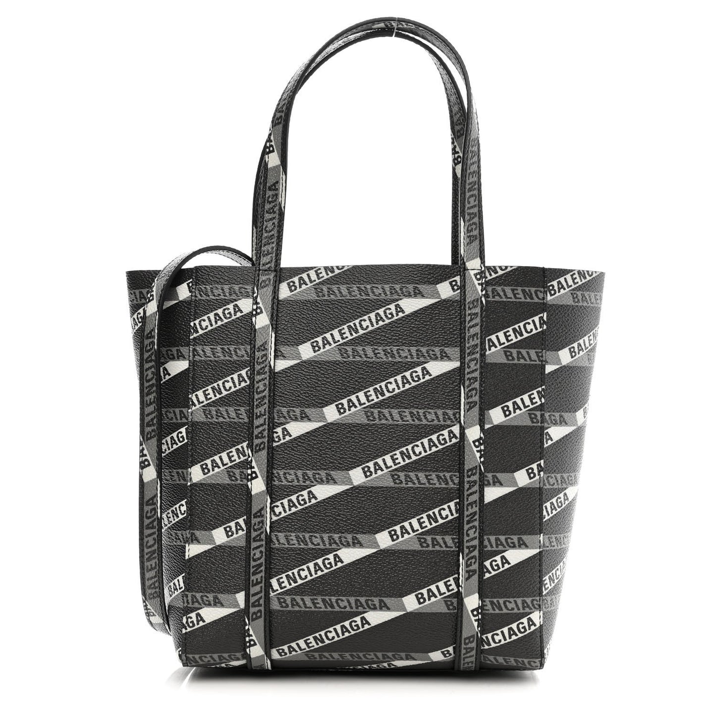 Coated Canvas Losange Monogram Mini Tote Black Grey