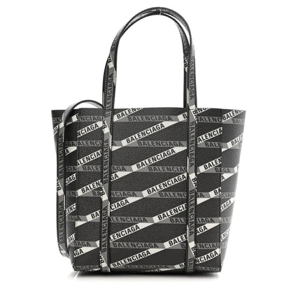 Balenciaga Coated Canvas Losange Monogram Mini Tote Black Grey 1 of 8