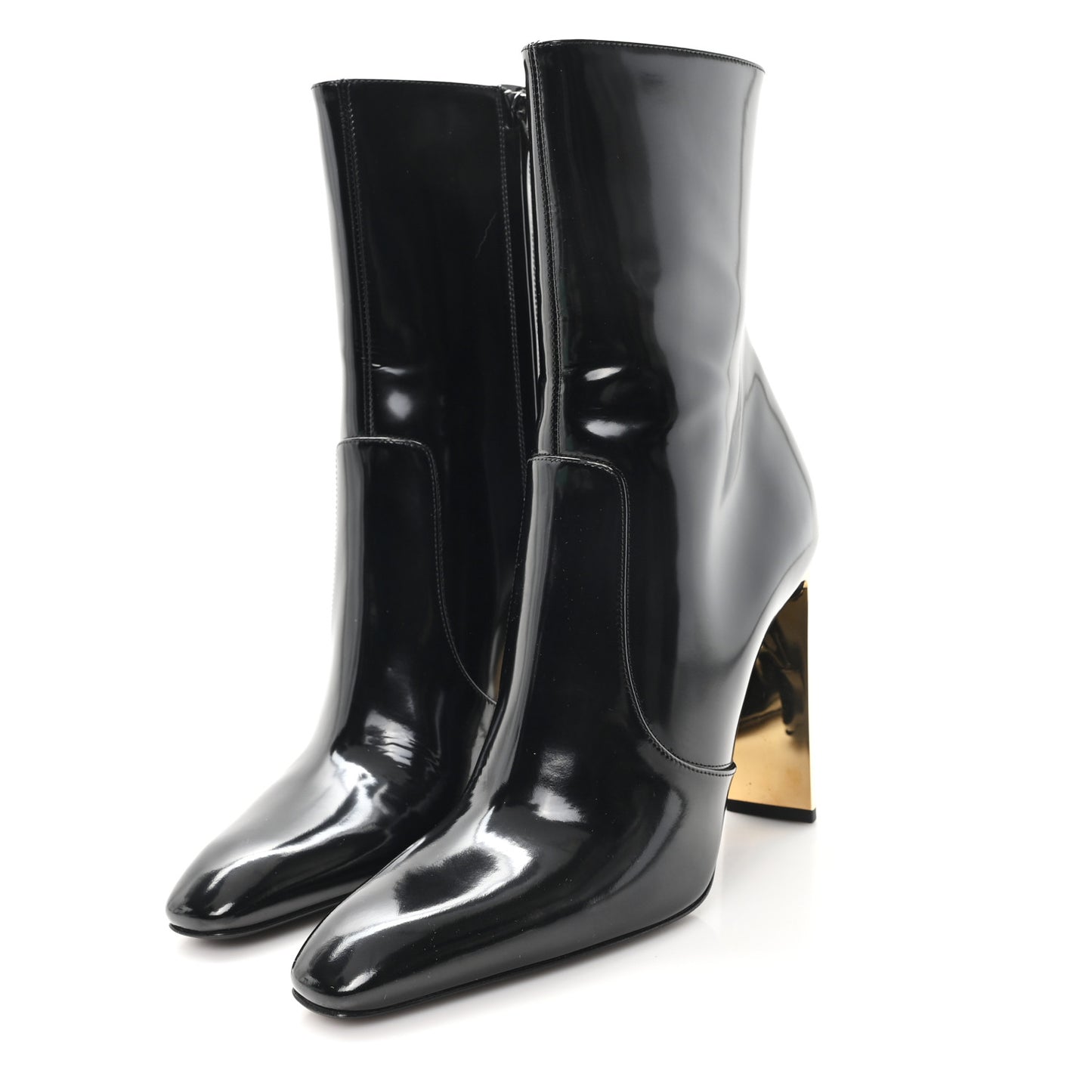 Vitello Marilyn Auteuil 105 Ankle Zip Boots 38.5 Black