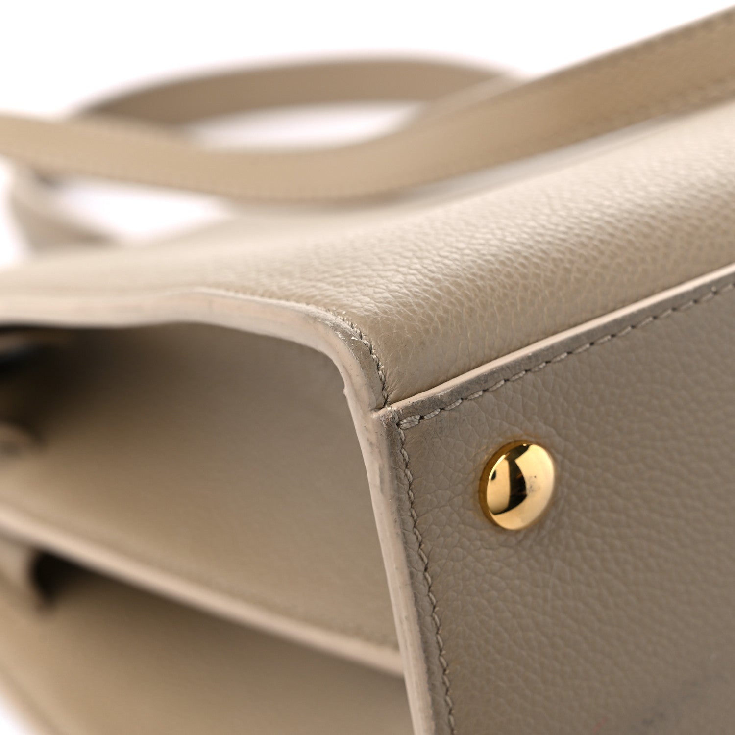 Burberry Grainy Calfskin Medium Title Bag Honey 9 of 15