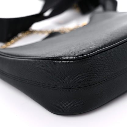 Prada Saffiano Lux Re-Edition 2005 Shoulder Bag Black 10 of 17