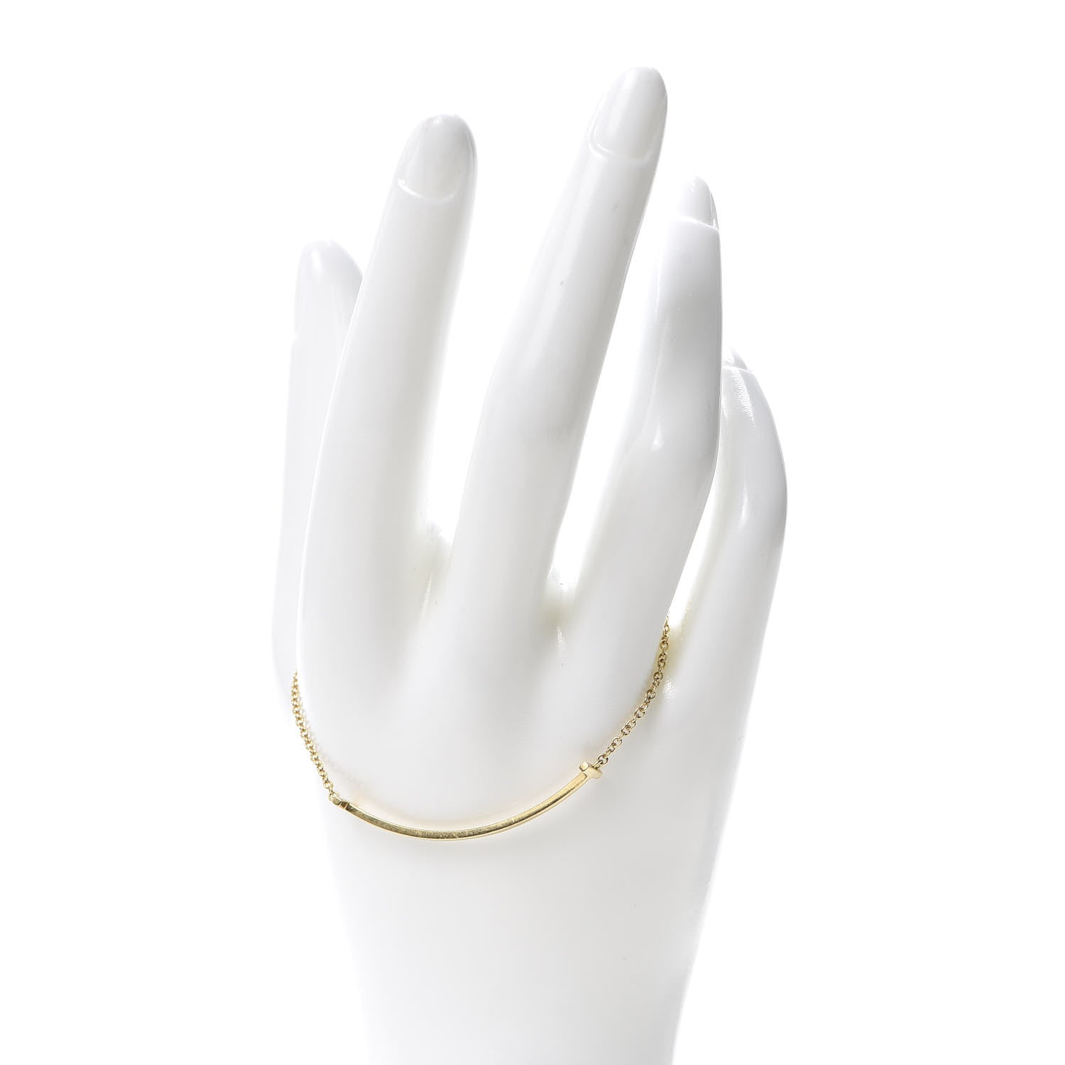 Tiffany 18K Yellow Gold T Smile Bracelet 2 of 5