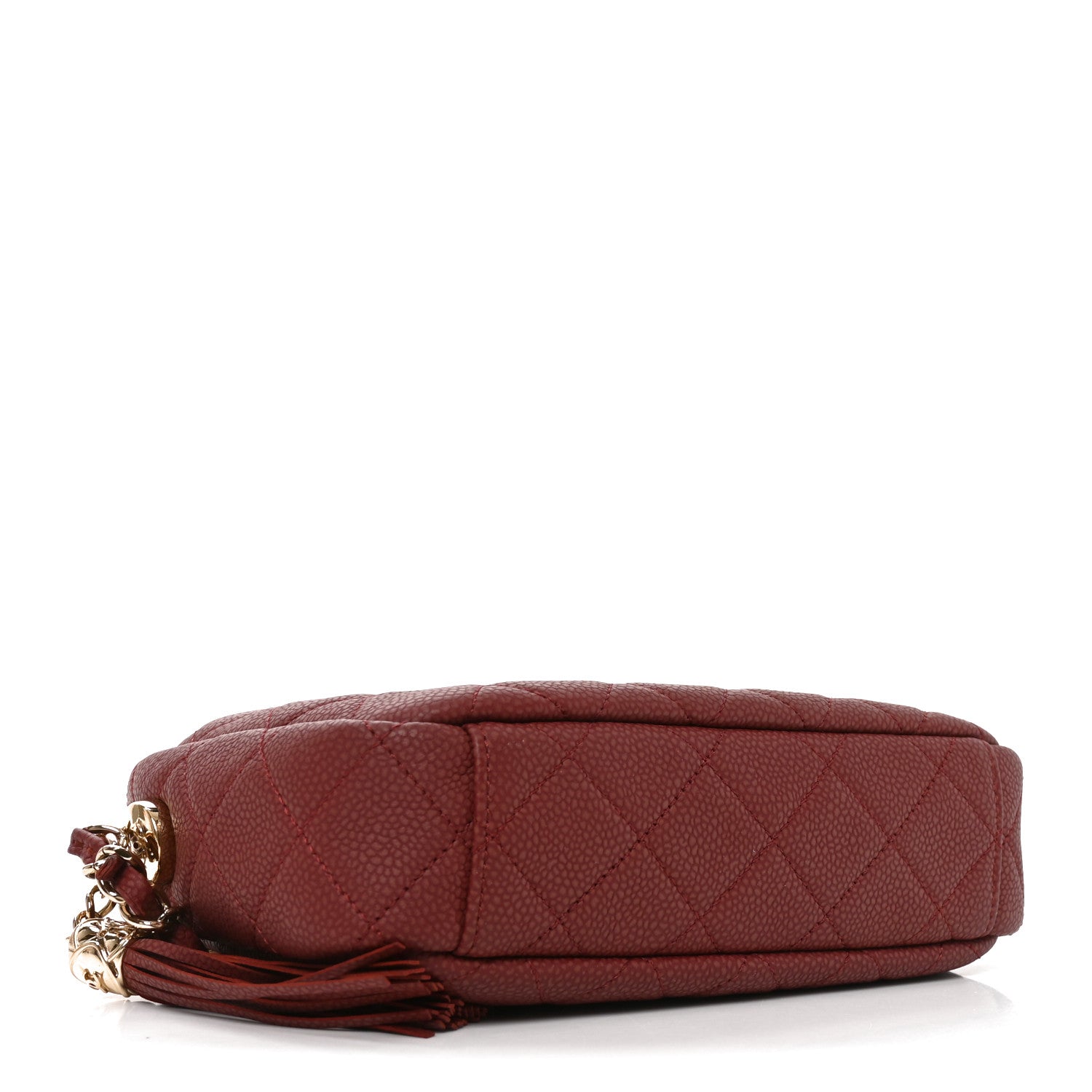 Chanel Caviar Quilted Medium Coco Tassel Camera Case Burgundy 4 of 10
