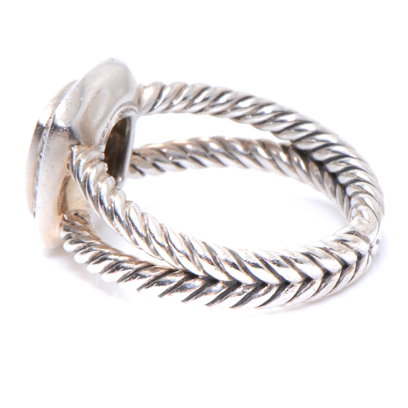 Sterling Silver Diamond Prasiolite 7mm Petite Albion Ring 52 6