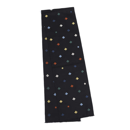 Gucci Silk Cashmere Bee Stardust Scarf Black 2 of 4