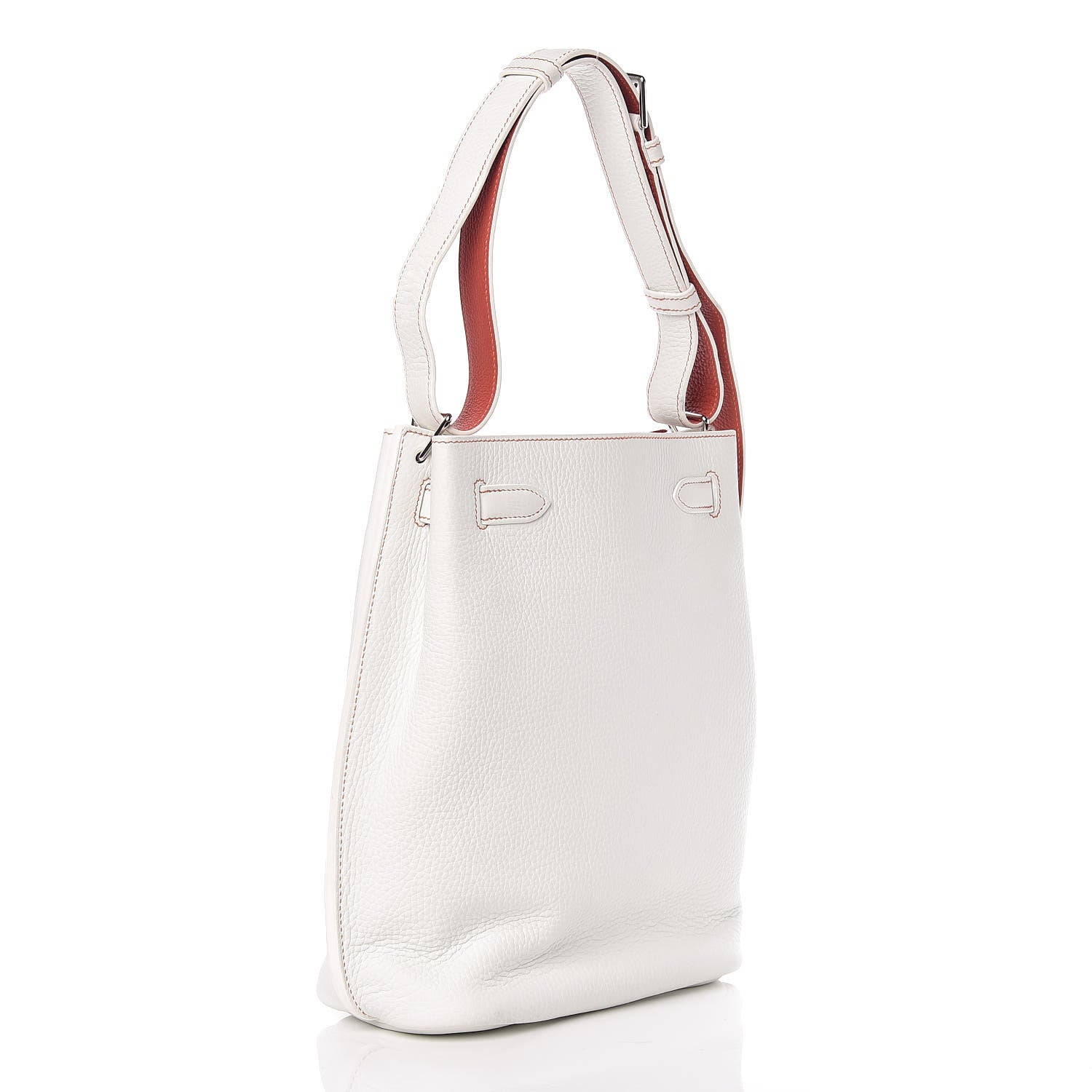 Hermes Taurillon Clemence So Kelly 22 White Sanguine 3 of 10