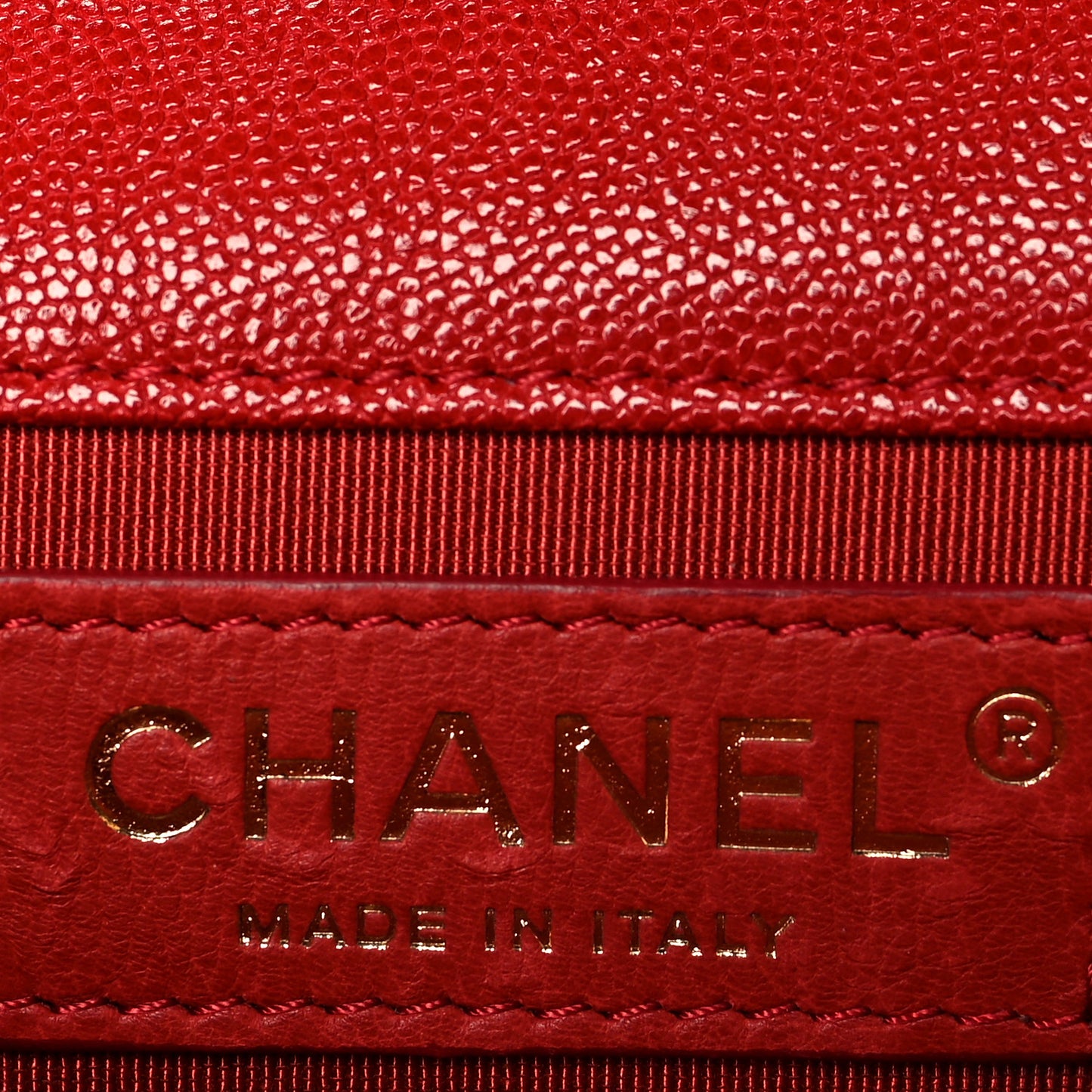 Caviar Quilted North South Boy Flap Red