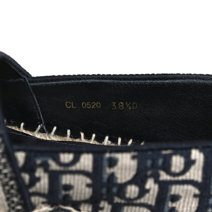 Christian Dior Oblique Embroidered Granville 15mm Espadrilles 38.5 Deep Blue 10 of 11