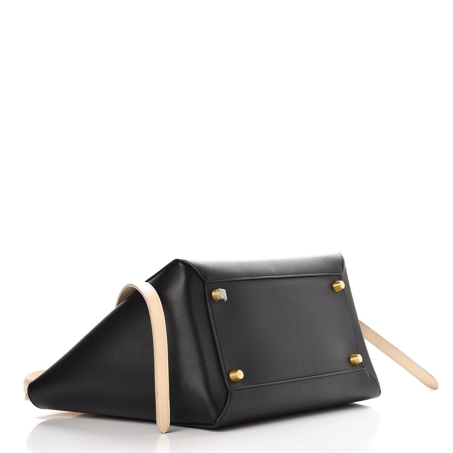 Smooth Calfskin Small Bi-Color Belt Bag Black Cream