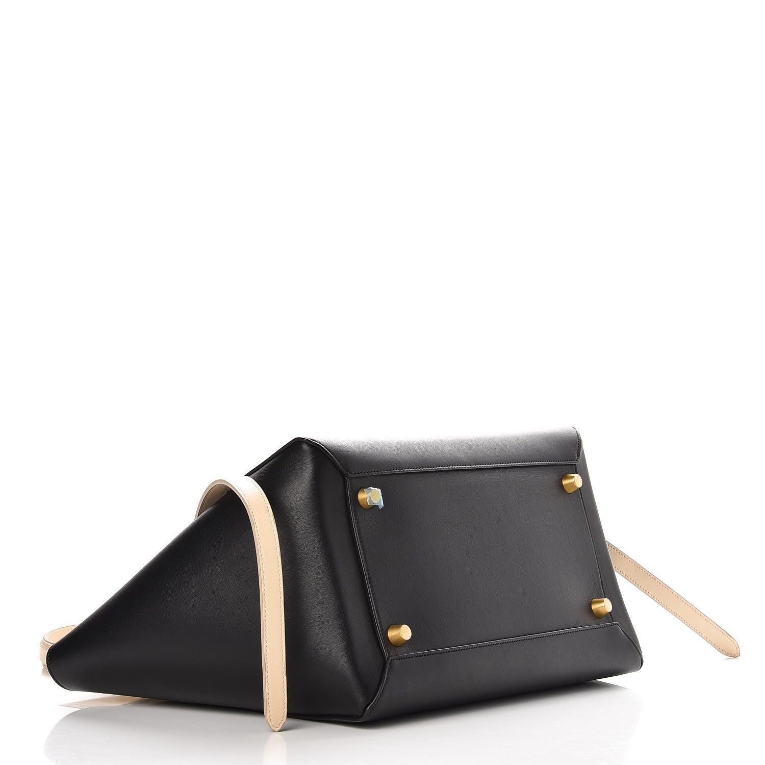 Celine Smooth Calfskin Small Bi-Color Belt Bag Black Cream 4 of 9