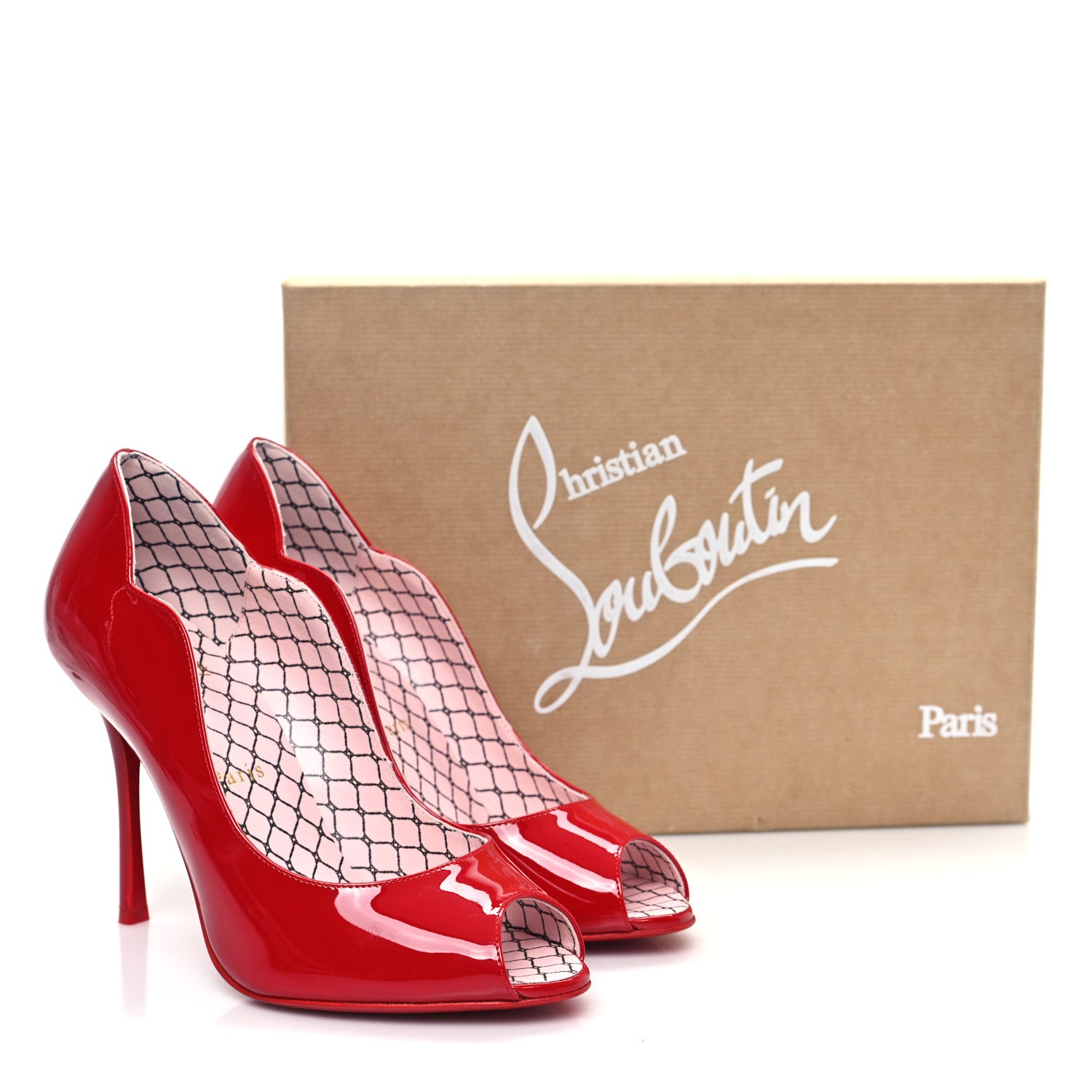 Christian Louboutin Patent Chick Up 100 Pumps 37.5 Loubi 9 of 9