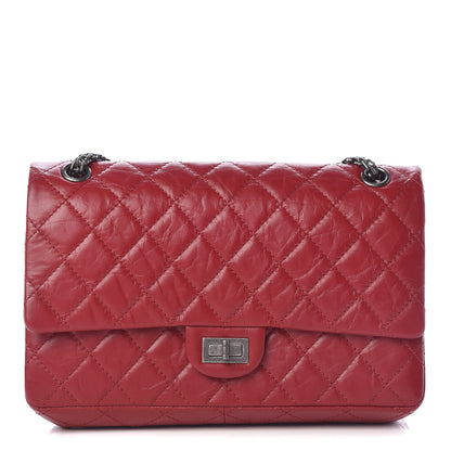 Chanel Aged Calfskin Quilted 2.55 Reissue 226 Flap Dark Red 1 of 13