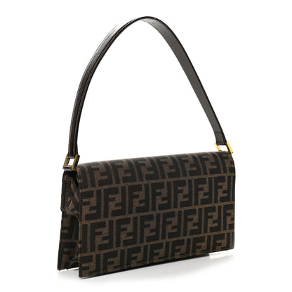 Fendi Zucca Calfskin Shoulder Bag Tobacco 2 of 10