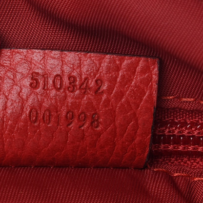 Gucci Nylon Monogram Dollar Calfskin Flat Messenger Bag Vibrant Red 7 of 11