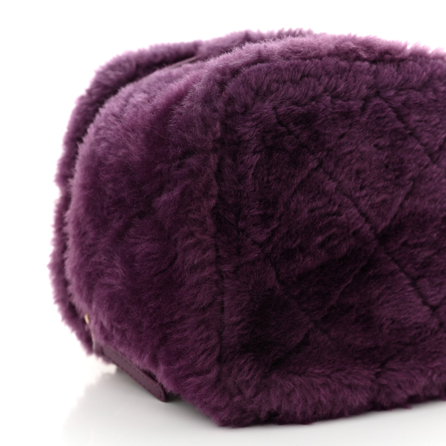 Chanel Shearling Lambskin Quilted Small Vanity Case Purple 10 of 12