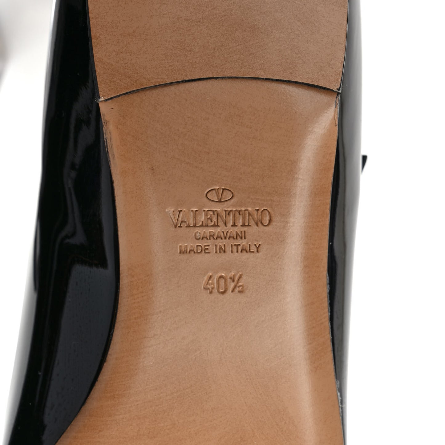 Patent Tiptoe Ballerina Flats 40.5 Black