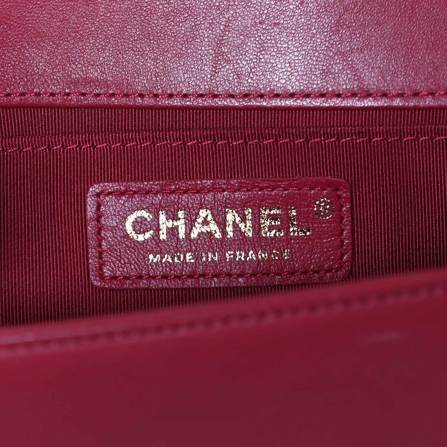 Lambskin Quilted Medium Boy Flap Red