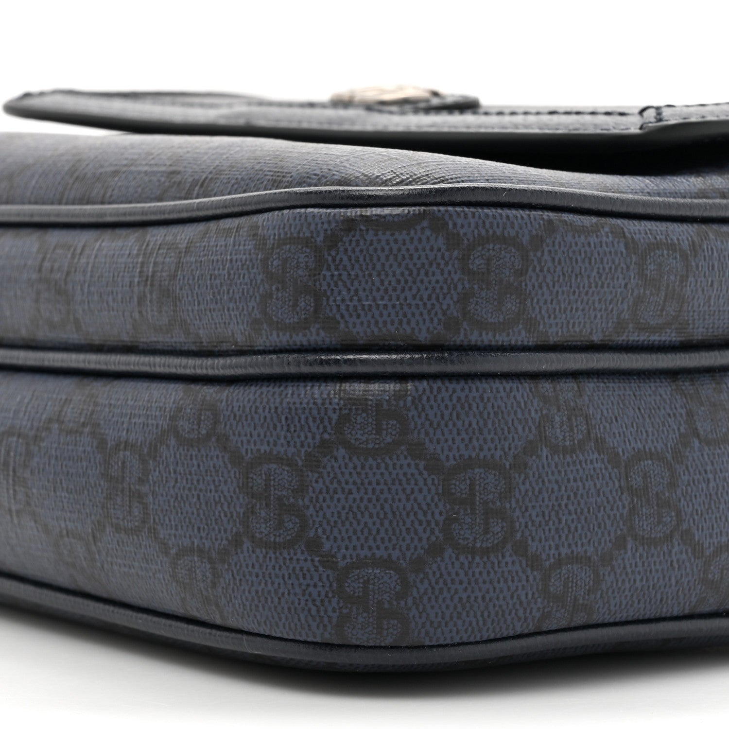 Gucci Tender GG Supreme Monogram Textured Dollar Calfskin Ophidia Small Crossbody Bag Dark Blue 9 of 11
