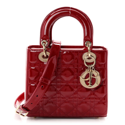 Christian Dior Patent Cannage Small Lady Dior Cherry Red 1 of 10