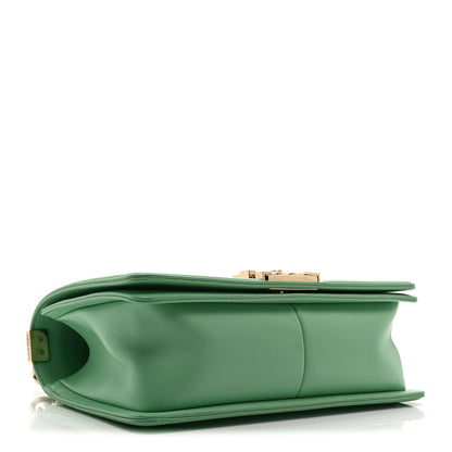 Chanel Calfskin Quilted Medium Boy Flap Green 4 of 11