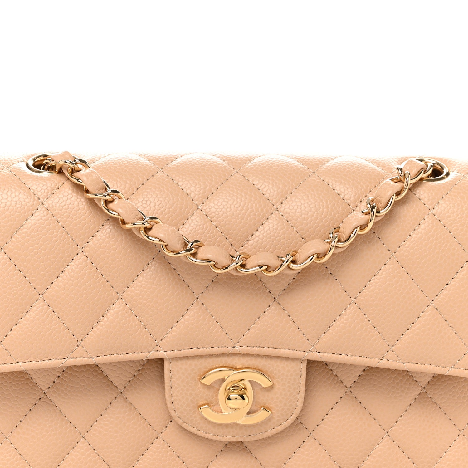 Chanel Caviar Quilted Small Double Flap Dark Beige 8 of 10