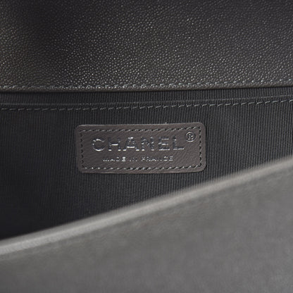 Chanel Caviar Quilted Medium Boy Flap Grey 6 of 11