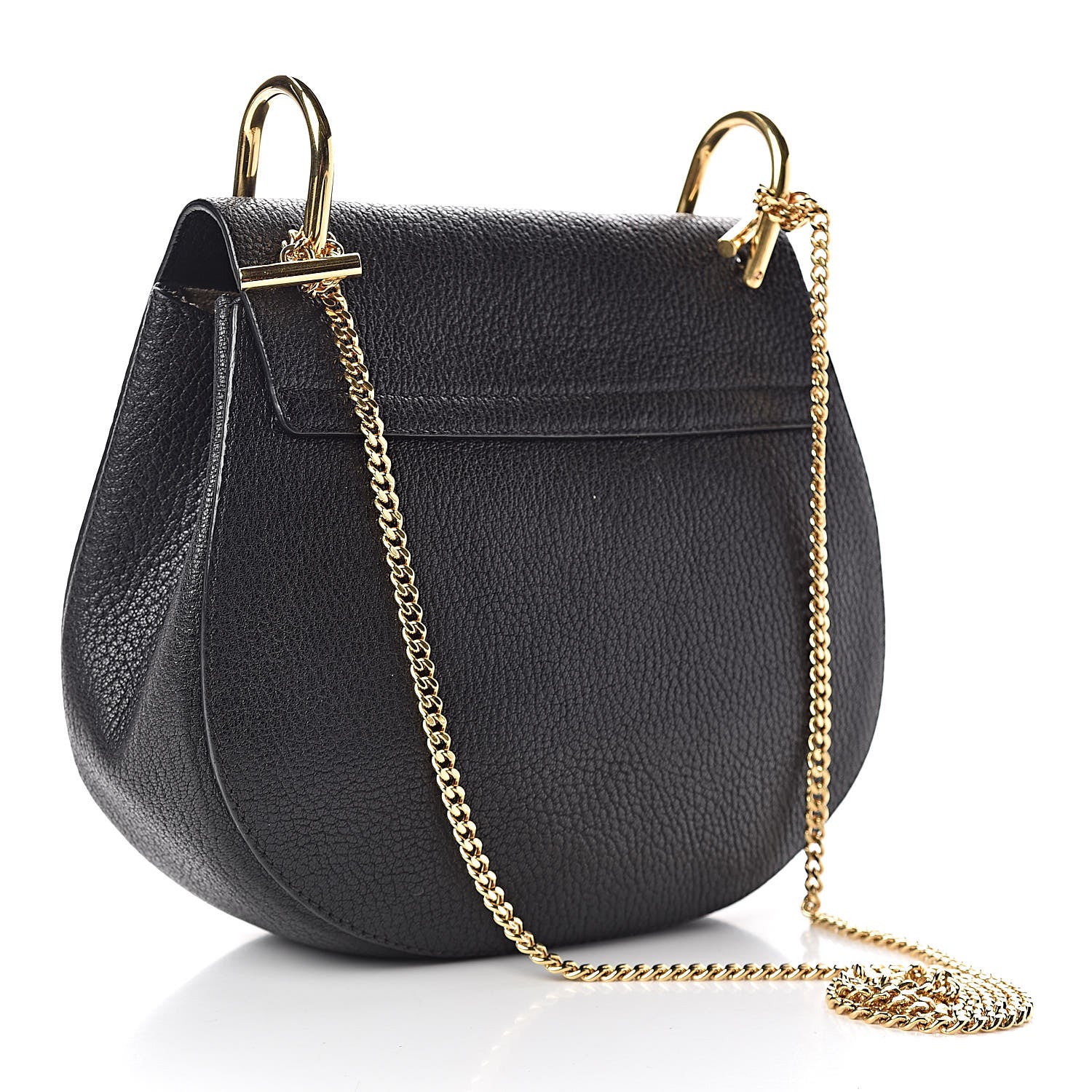 Chloe Grained Lambskin Drew Shoulder Bag Black 3 of 8