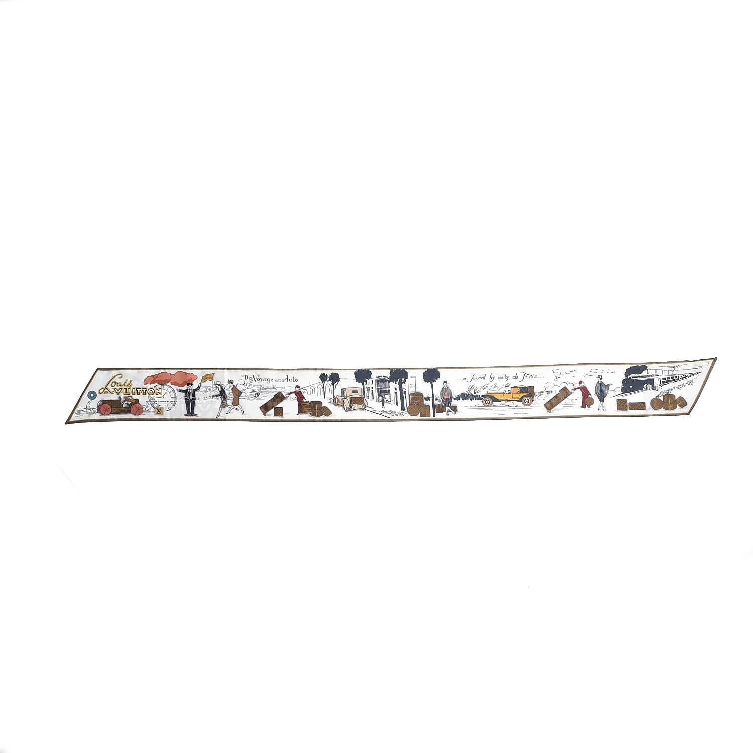 Louis Vuitton Silk LV Comics Bandeau Taupe 3 of 6
