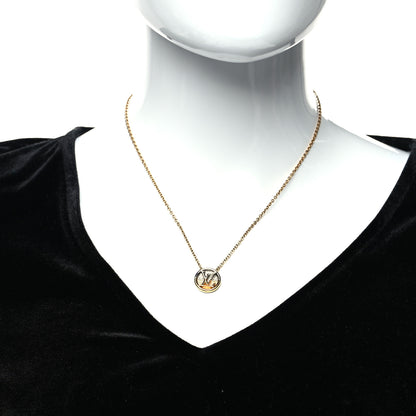 Louis Vuitton Metal L to V Necklace Gold Silver 2 of 6