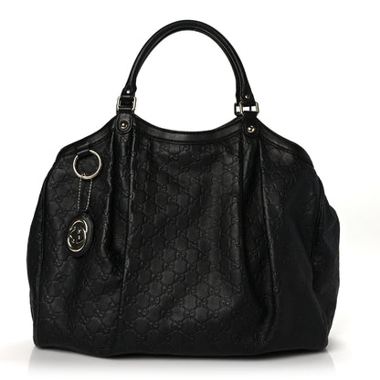Gucci Guccissima Large Sukey Tote Black 1 of 9