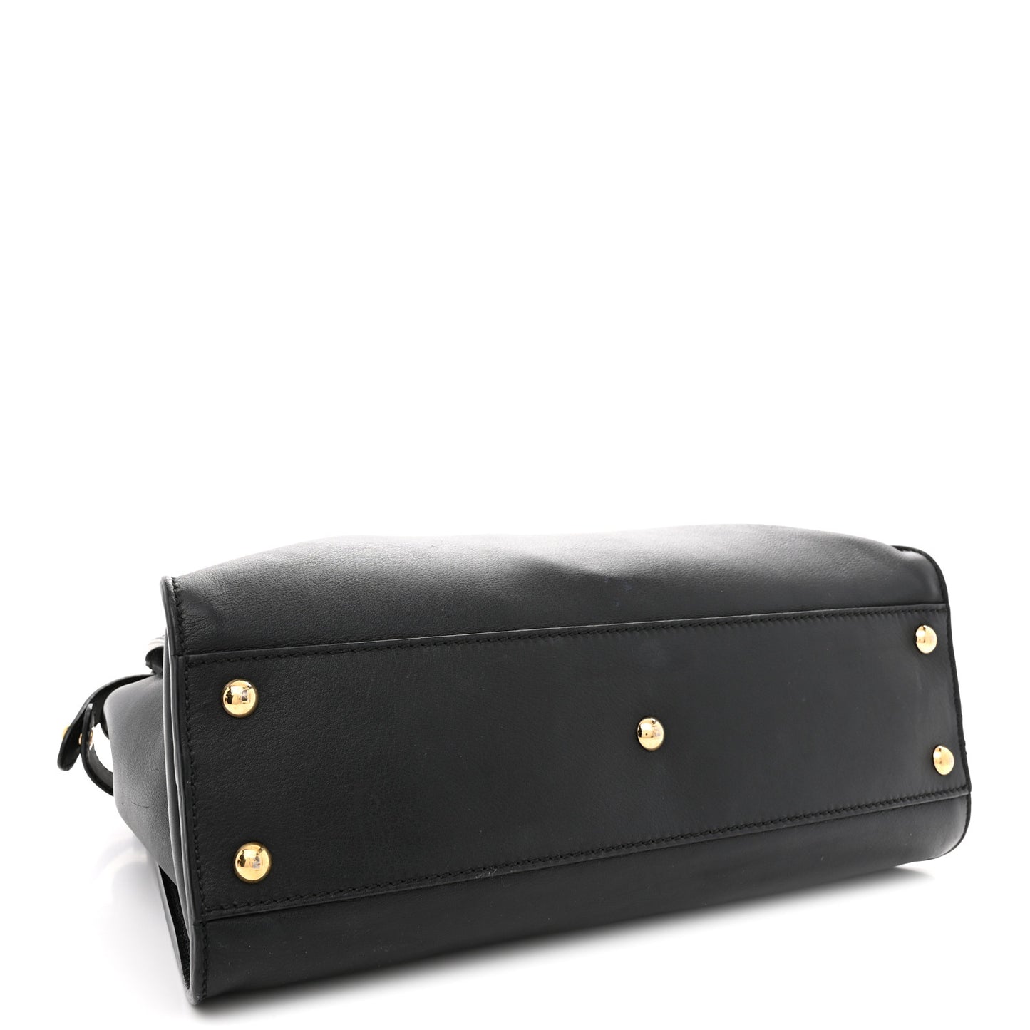 Vitello Seta Shiny Nappa Medium Peekaboo Iconic Satchel Black