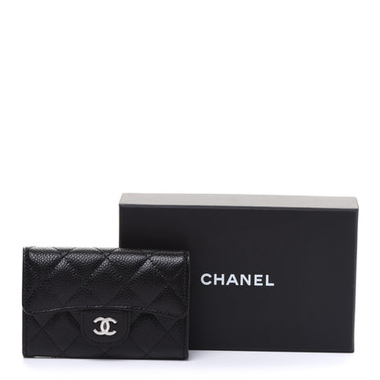 Chanel Caviar Quilted Flap Card Holder Wallet Black 9 of 9
