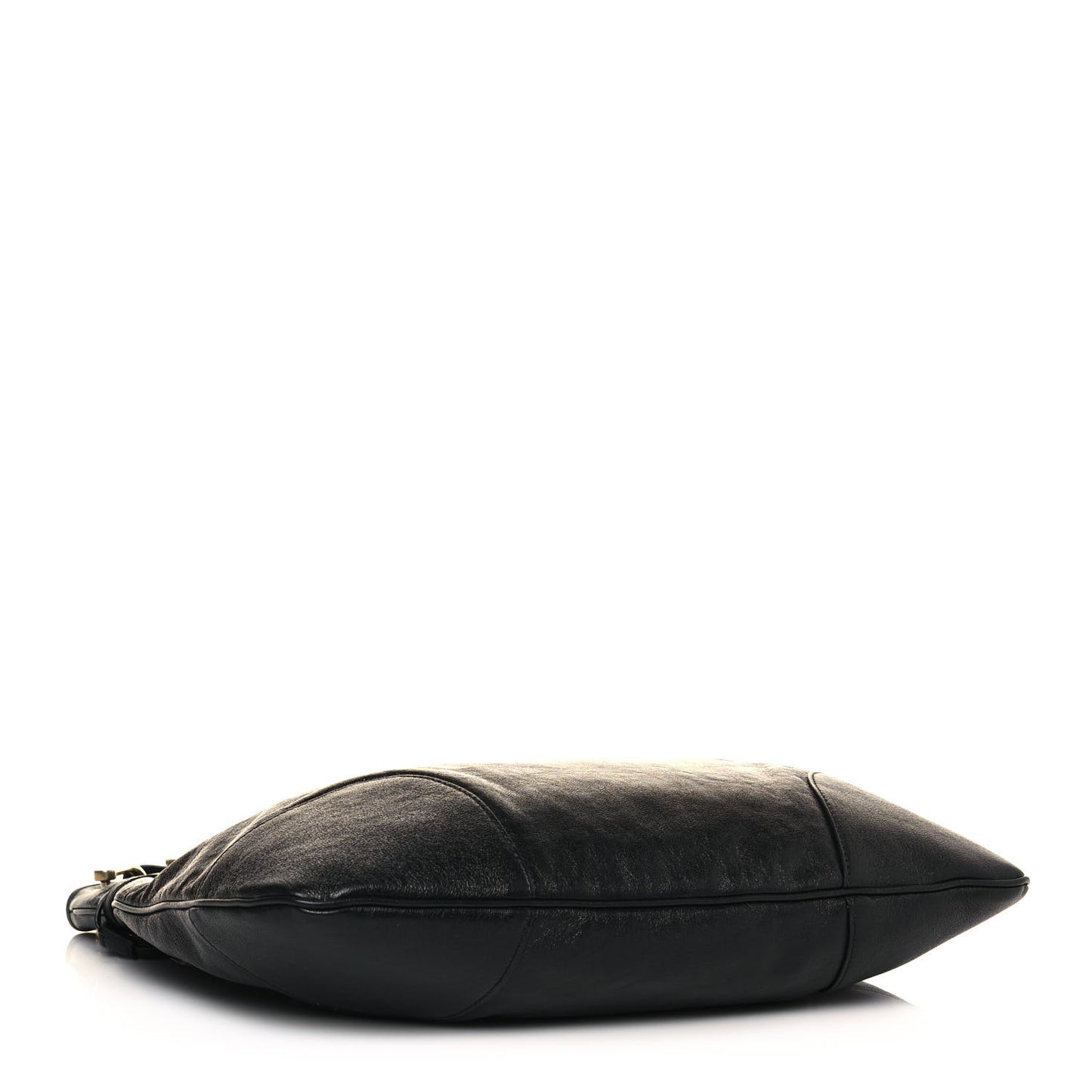 Sakai Calfskin Horsebit 1955 Cinch Top Messenger Bag Black