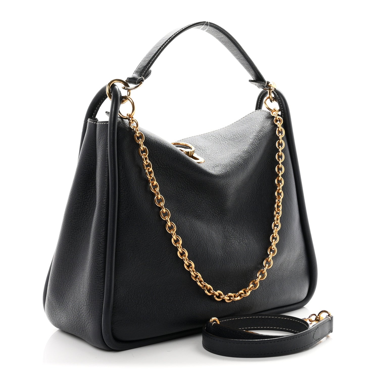 Mulberry Small Classic Grain Calfskin Leighton Midnight Blue 3 of 11