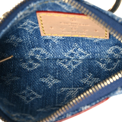 Louis Vuitton Monogram Denim Key Pouch Denim Blue 5 of 8