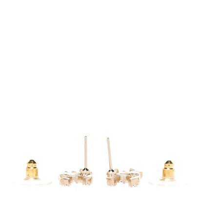 Chanel Crystal CC Starfall Earrings Gold 3 of 4