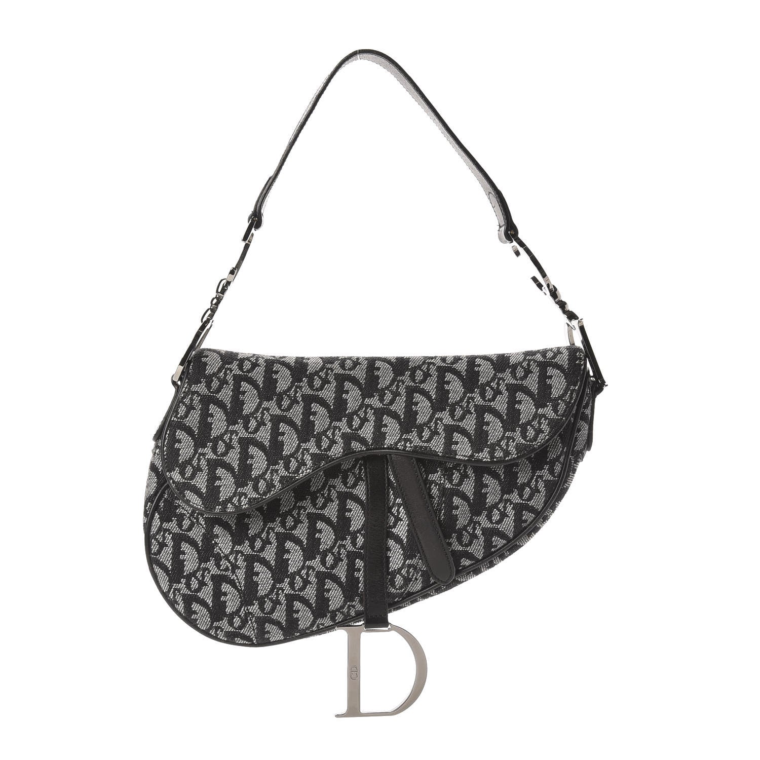 Christian Dior Monogram Saddle Bag Black 1 of 11