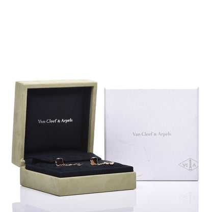 Van Cleef & Arpels 18K Rose Gold Byzantine Alhambra Drop Earrings 6 of 6