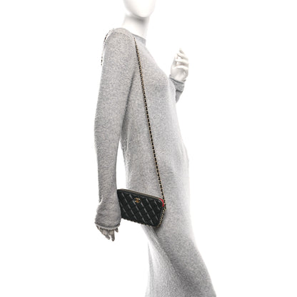 Chanel Lambskin Quilted Small Clutch With Chain Black 2 of 11