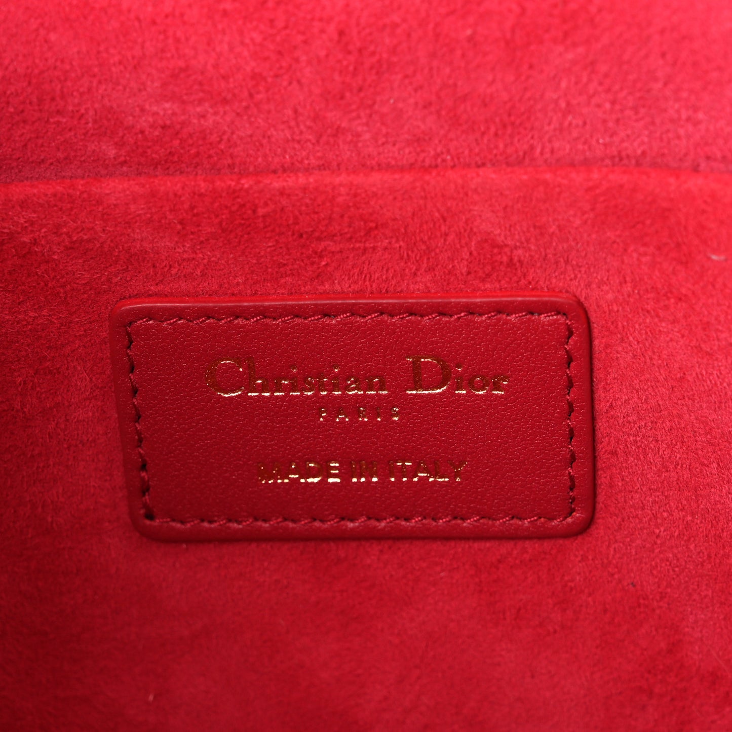 Lambskin Cannage Small Diortravel Vanity Case Red