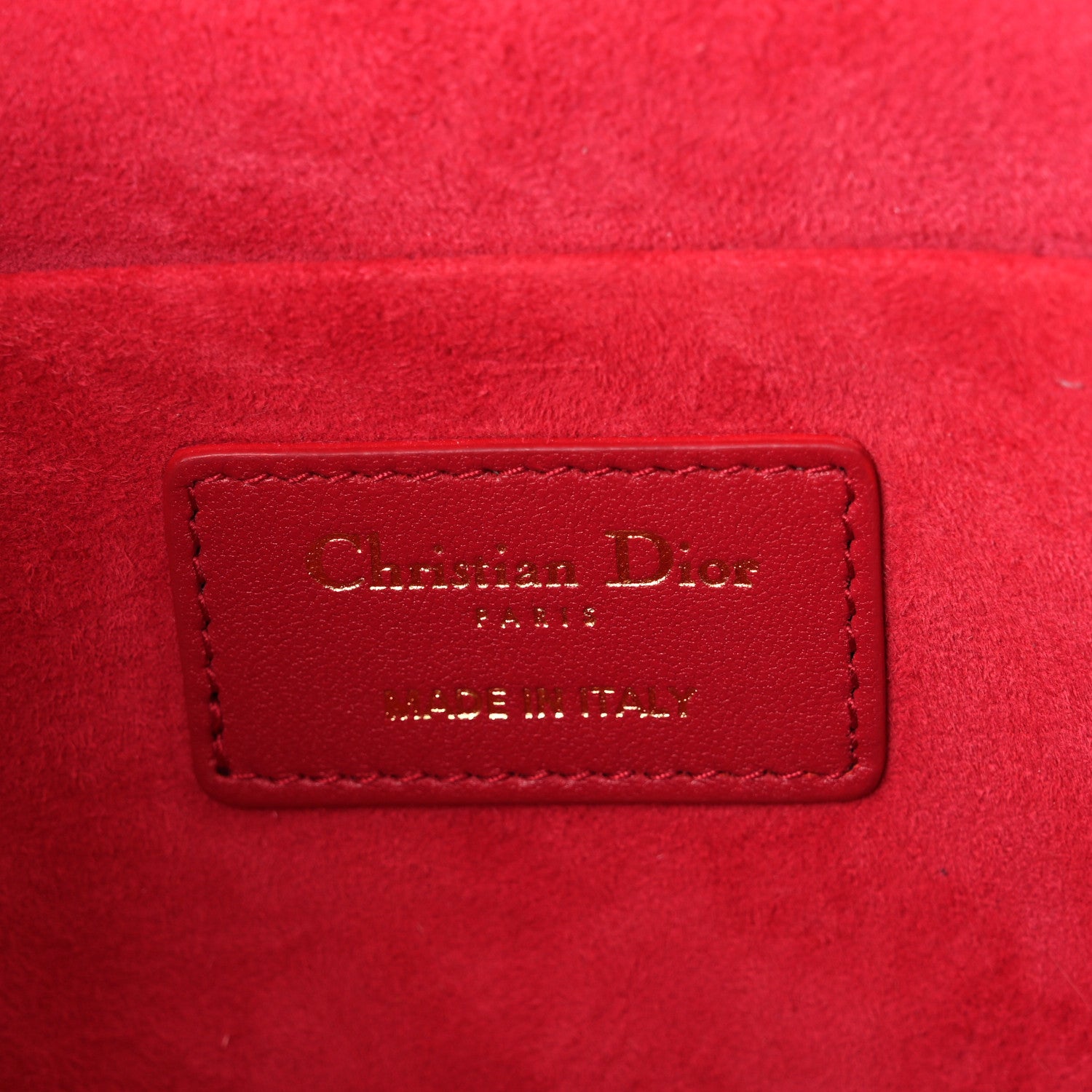 Christian Dior Lambskin Cannage Small Diortravel Vanity Case Red 6 of 10