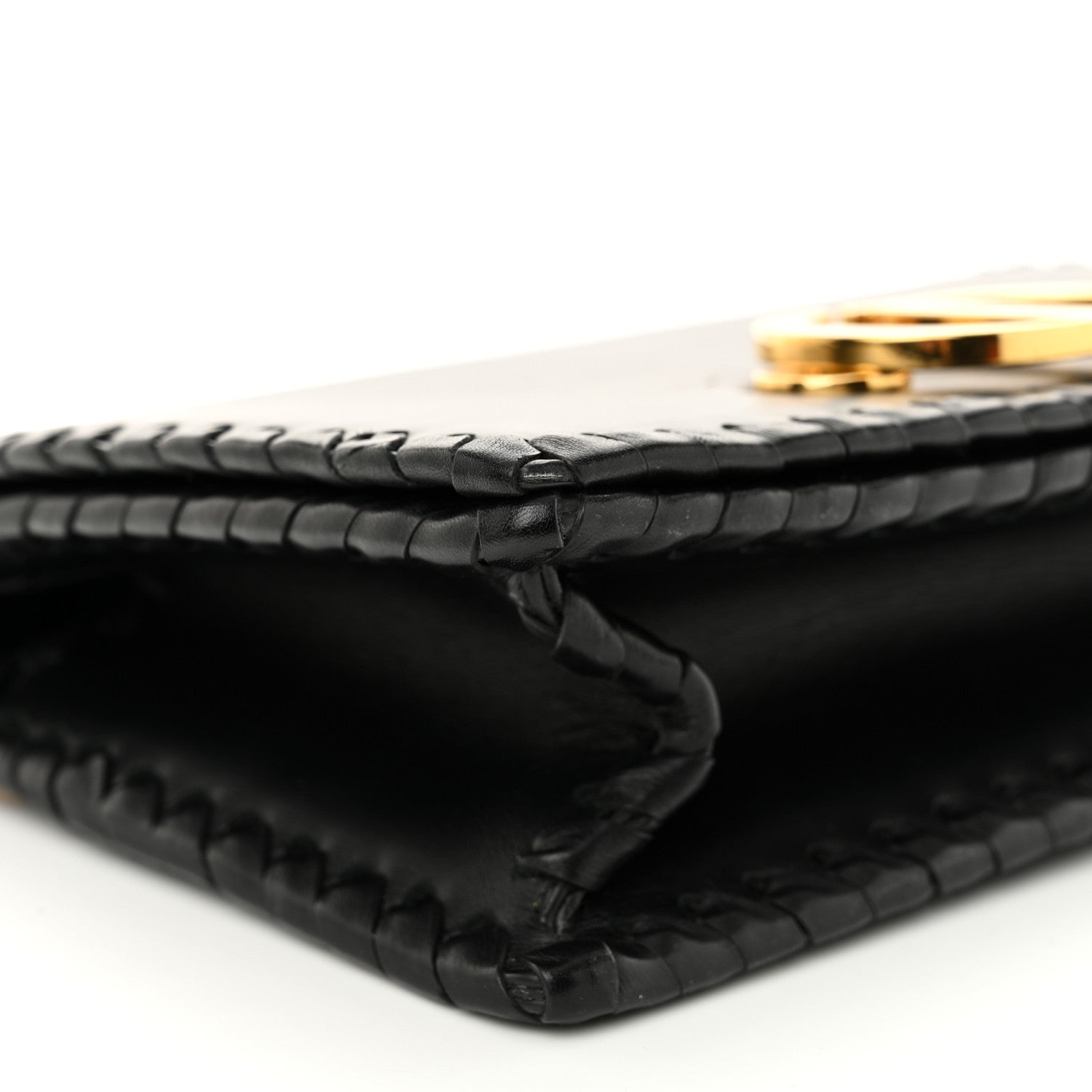 Christian Dior Calfskin Braided 30 Montaigne Chain Flap Bag Black 8 of 10